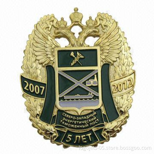 3-D Zinc-alloy Metal Badge and Emblem, Available in Different Thicknesses